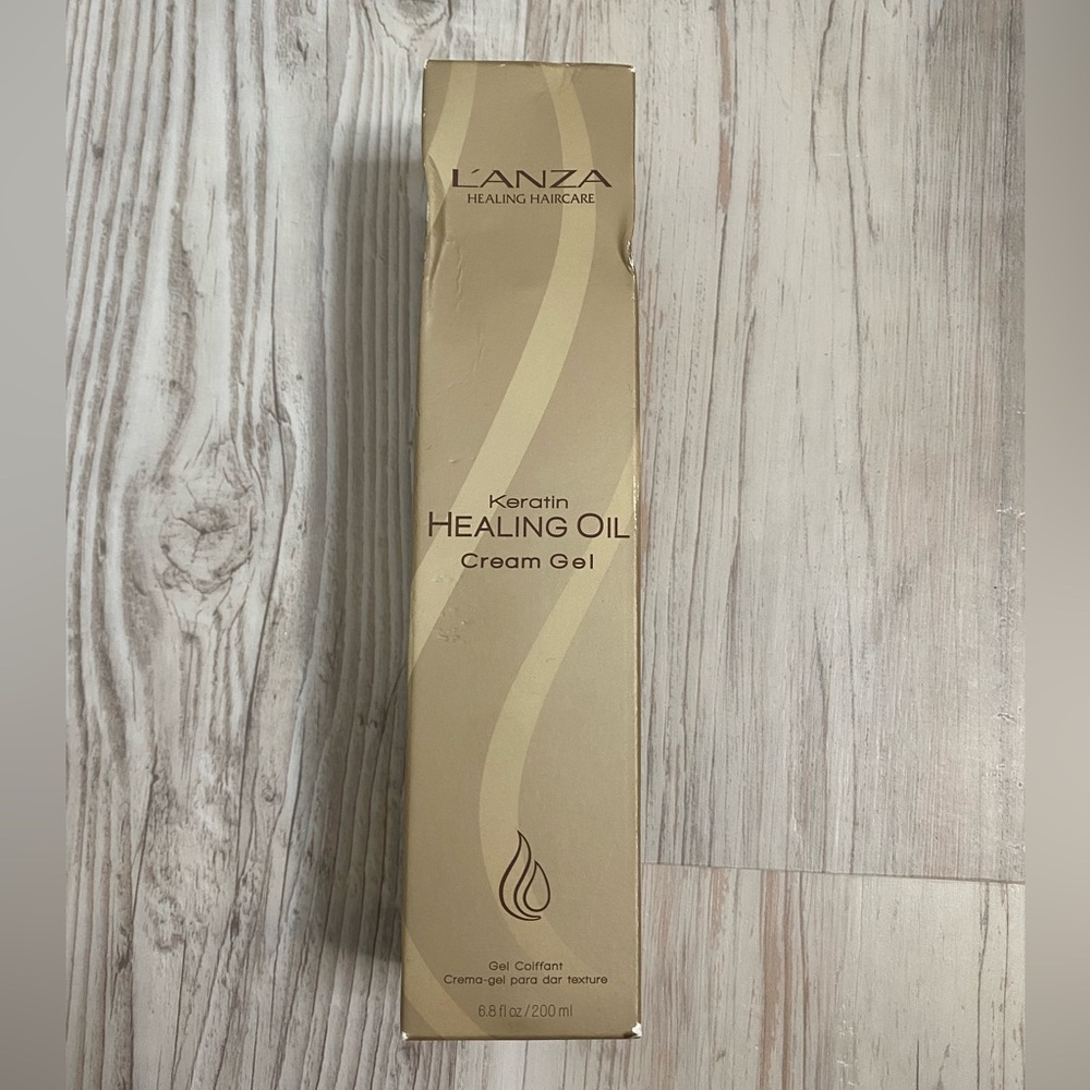L’anza Keratin Healing Oil Cream Gel 6oz Reduce Frizz Strengthen Heat Protection
